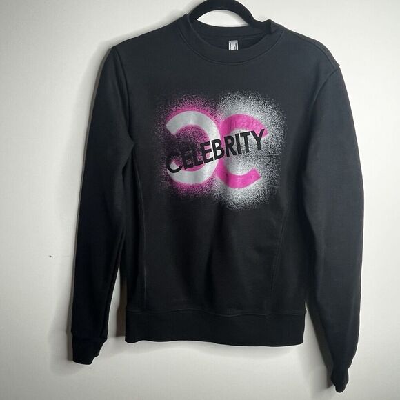 American Apparel Vintage Celebrity Crewneck Black Sweatshirt Womens Size Small - Picture 1 of 7